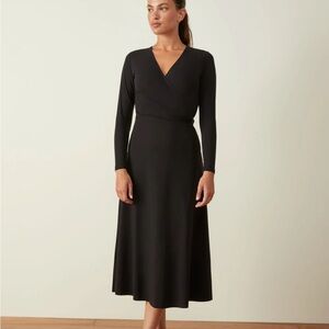 ADAY Destination Dress Long Sleeve Wrap Midi